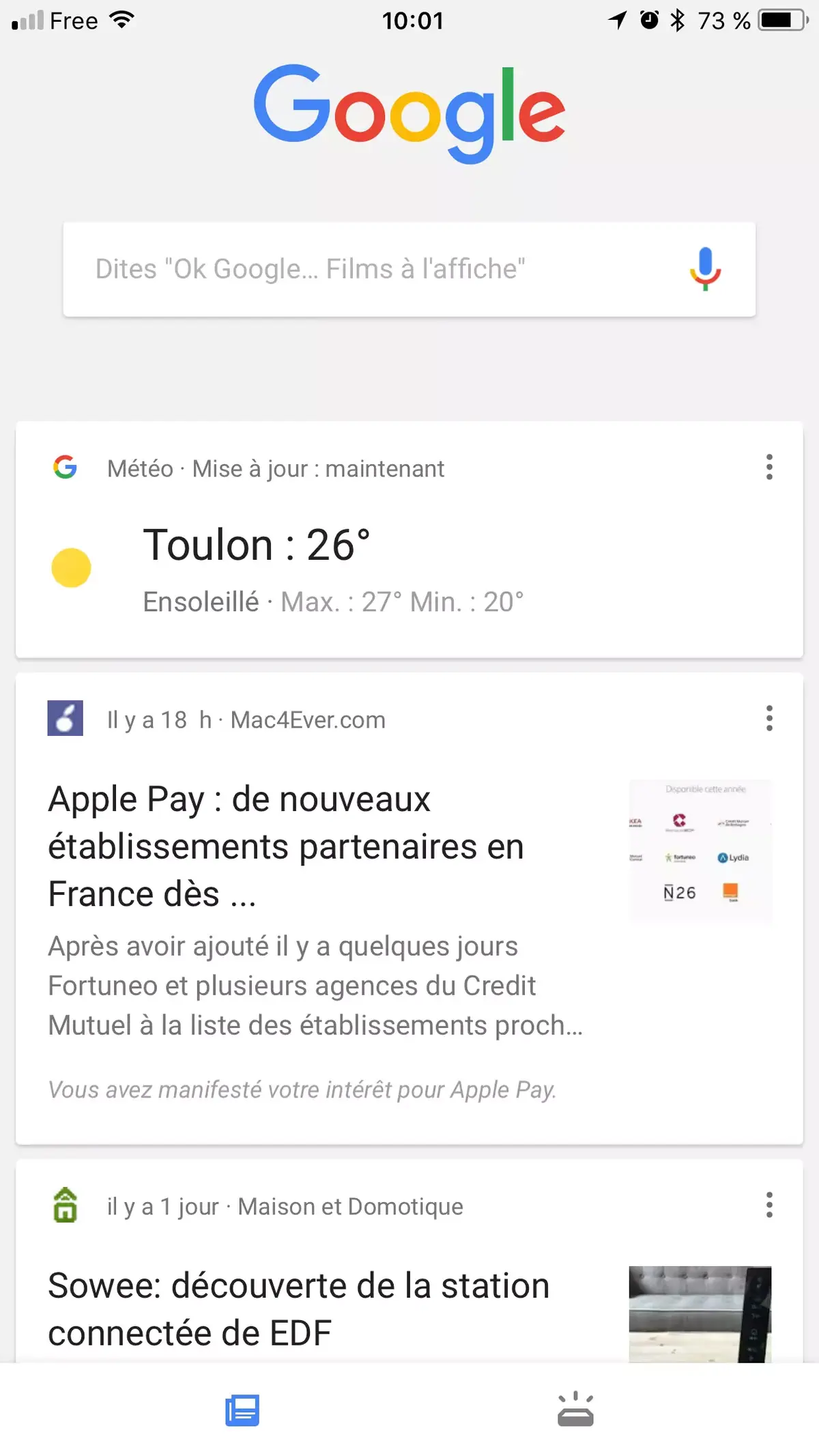 L'appli officielle de Google offre désormais un fil d'actualité personnalisé