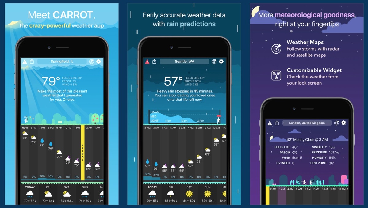 CARROT Weather 4.0 : nouveau design, offre Premium étendue et personnalisation