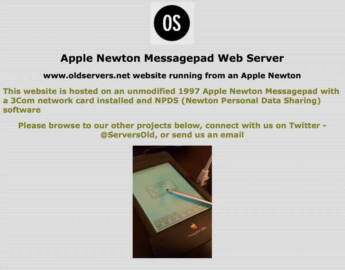 Insolite : un Newton Messagepad devient un serveur web