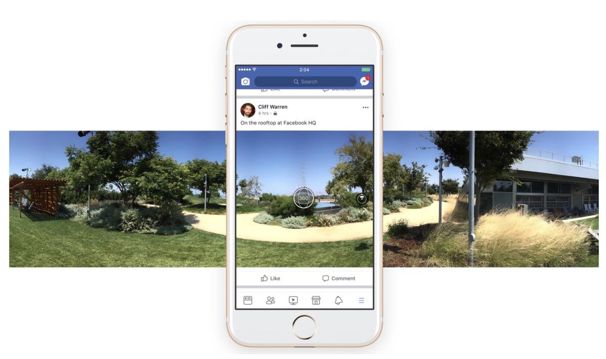 Facebook pour iOS permet de prendre des photos à 360 degrés