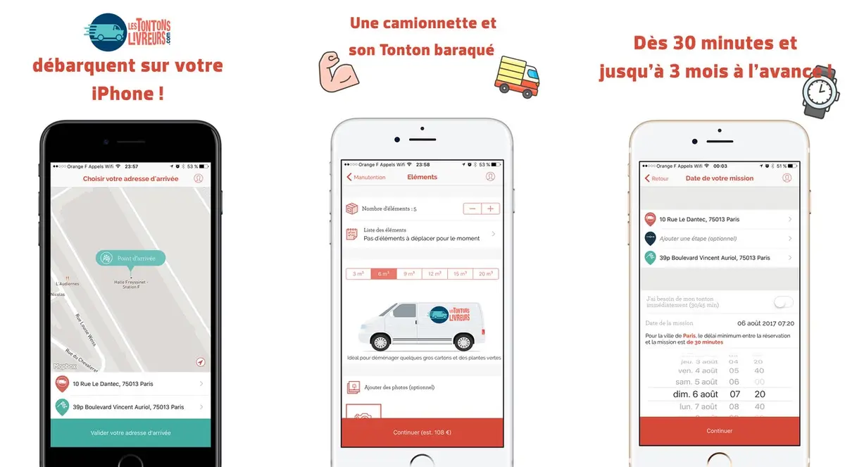 Des bras et une camionnette façon Uber : les Tontons livreurs ont enfin leur app !