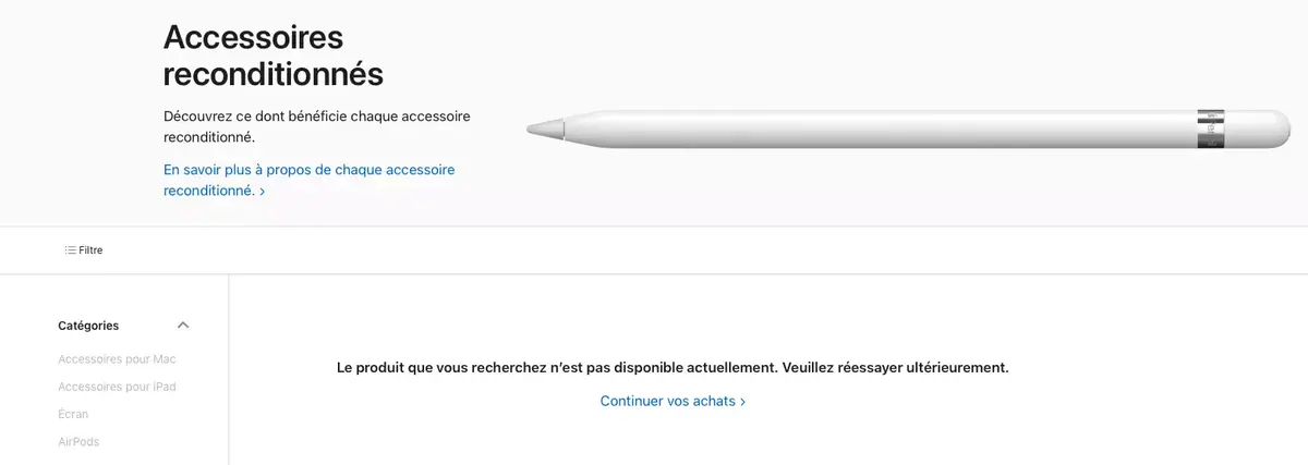 Bientôt des AirPods, Magic Keyboard et Apple Pencil sur le Refurb ?
