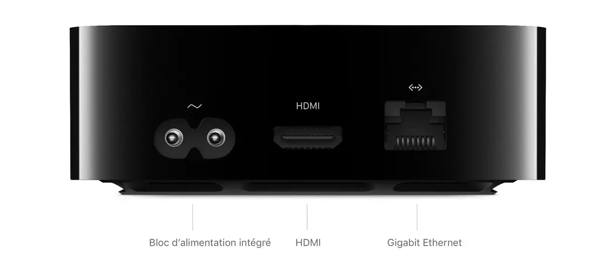 Apple TV 4k : du Bluetooth 5 et de l'Ethernet Gigabit, mais plus de port USB-C