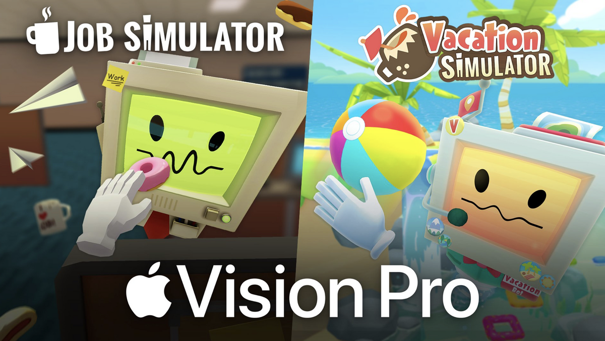 Vision Pro Job Simulator et Vacation Simulator