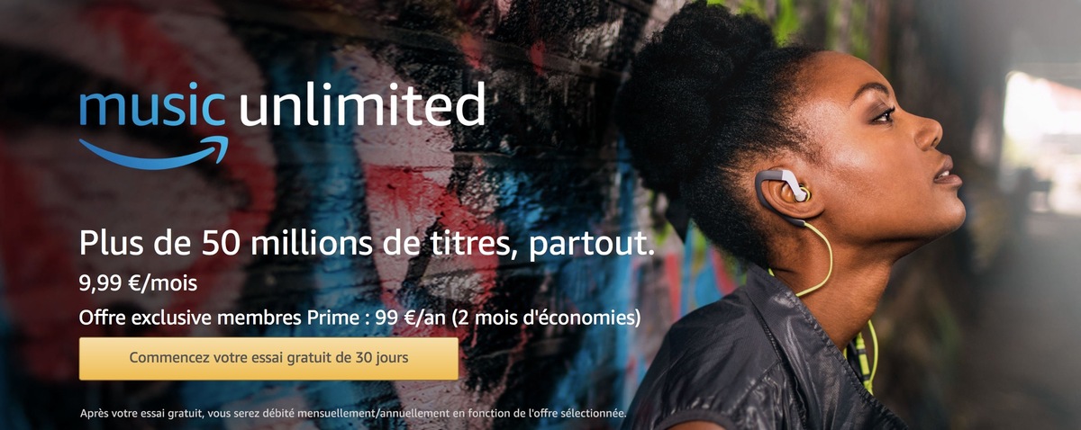 La plateforme de streaming Amazon Music Unlimited est disponible en France