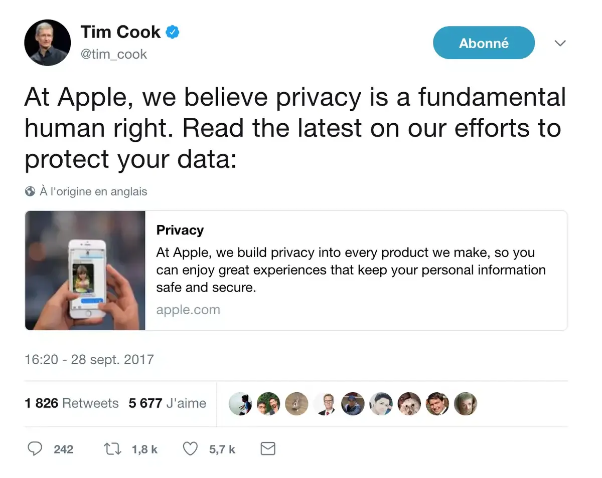 Tim Cook et Phil Schiller assurent la promotion de la confidentialité chez Apple