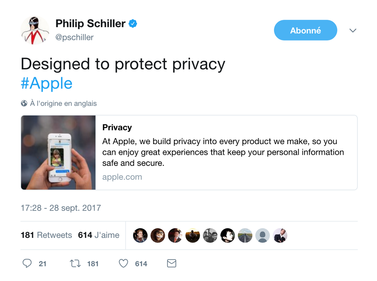 Tim Cook et Phil Schiller assurent la promotion de la confidentialité chez Apple