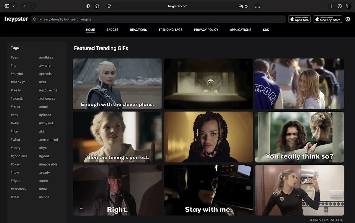 Heypster sur le web : le moteur de recherche de GIFs 100 % privé s’ouvre à tous