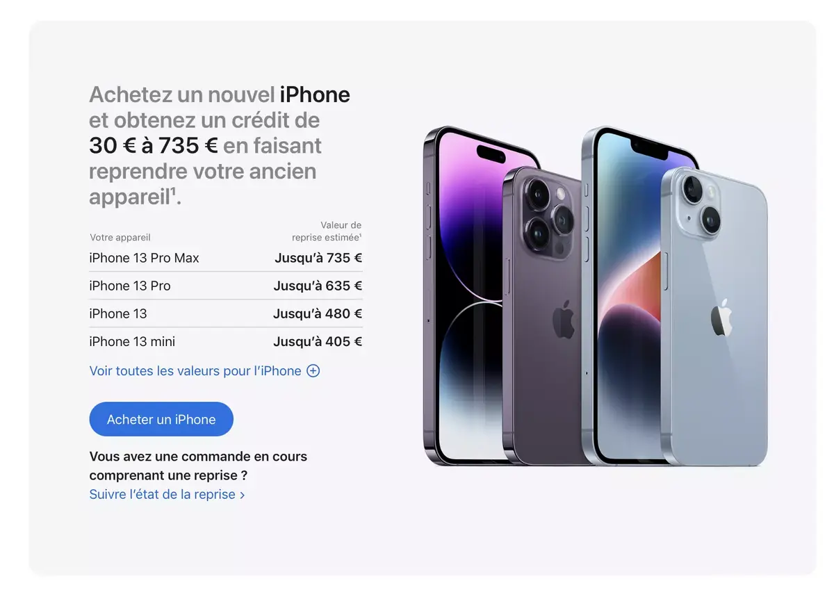 Apple augmente les prix de reprise de l’iPhone !