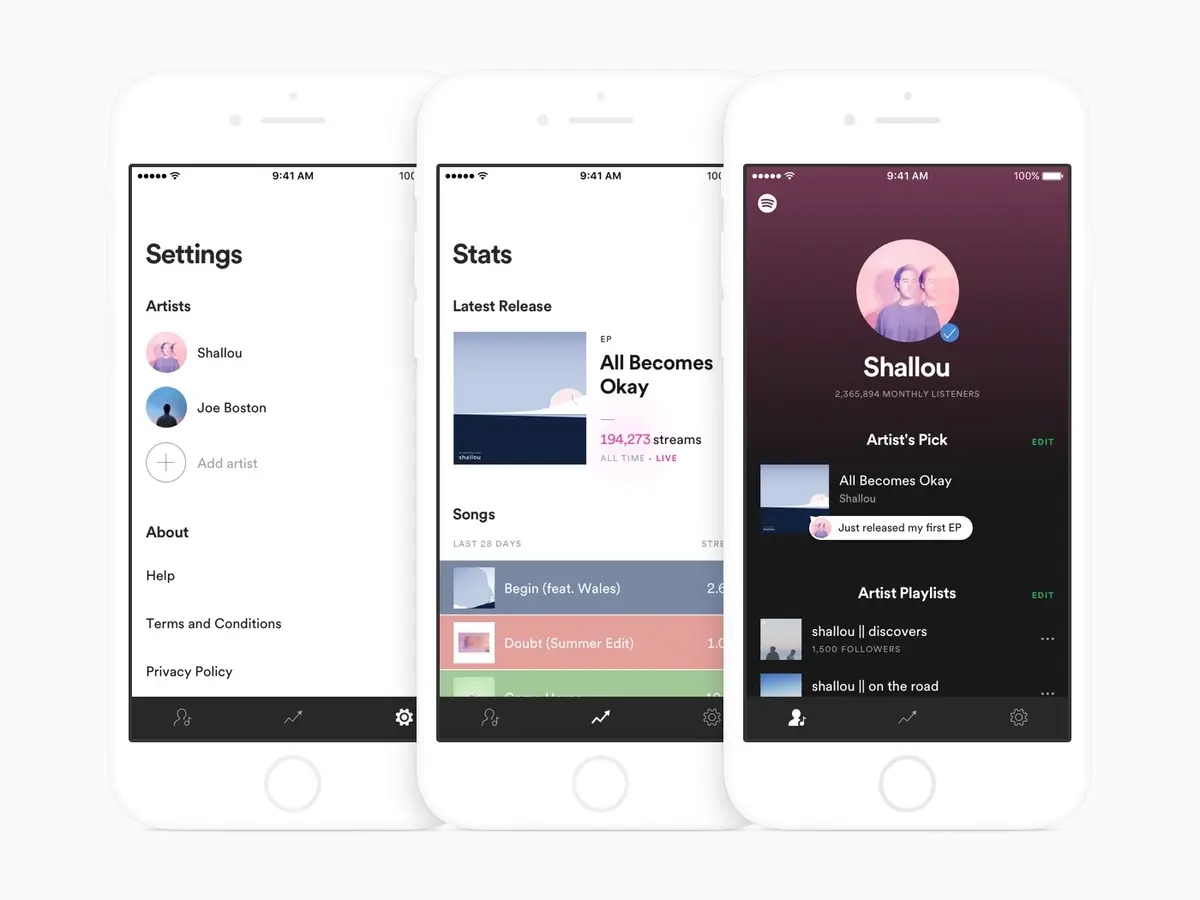 Spotify lance une application pour les artistes sur iPhone