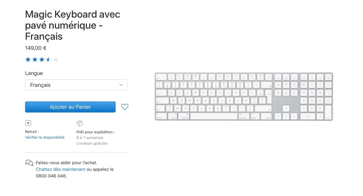 Un nouveau clavier Apple  avec pavé numérique en approche ?