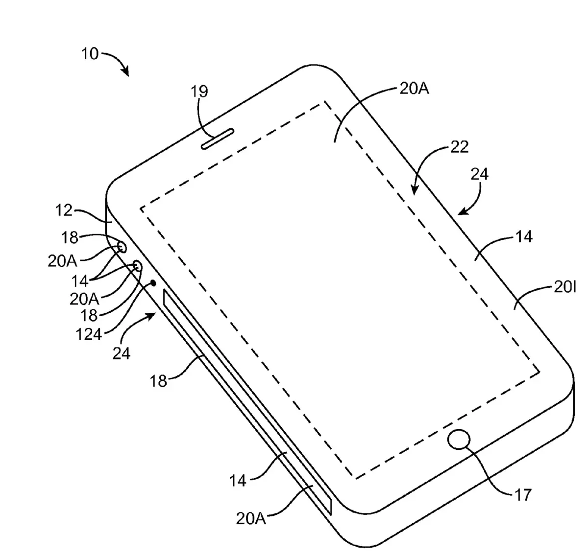 Le brevet du jour : un affichage sur la tranche de l'iPhone et de l'Apple Watch ?