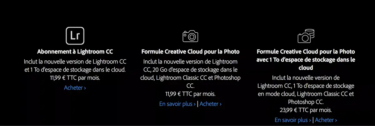 Lightroom CC et Lightroom Classic CC sont désormais disponibles dans le nuage d'Adobe