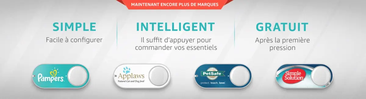 De nouveaux Dash Button Amazon disponibles en France