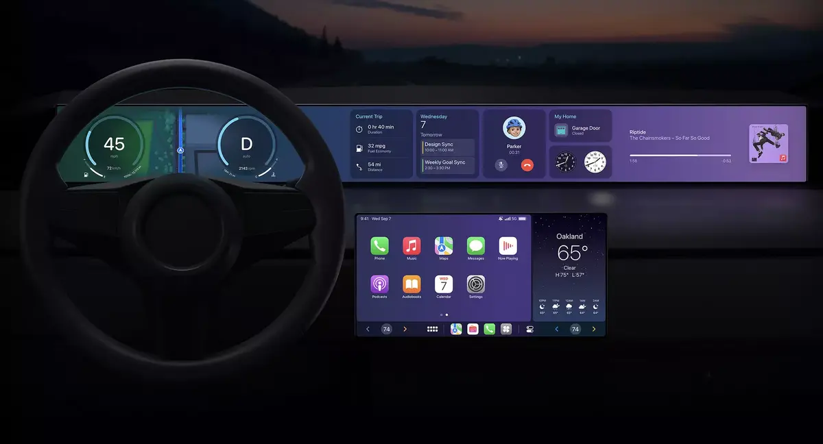 L'illustration de la nouvelle génération de CarPlay sur le site d'Apple