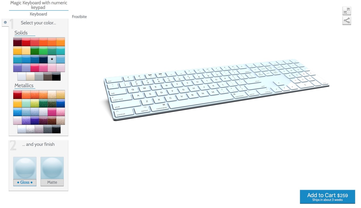 Colorware met de la couleur sur le Magic Keyboard