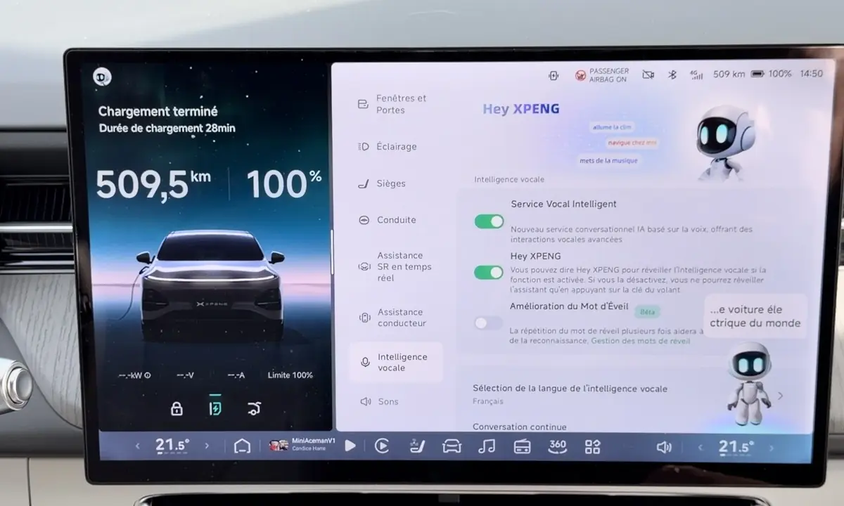 Test des &eacute;crans du XPeng G6 2026&nbsp;: sentinelle, XCombo... &agrave; la hauteur de Tesla&nbsp;!