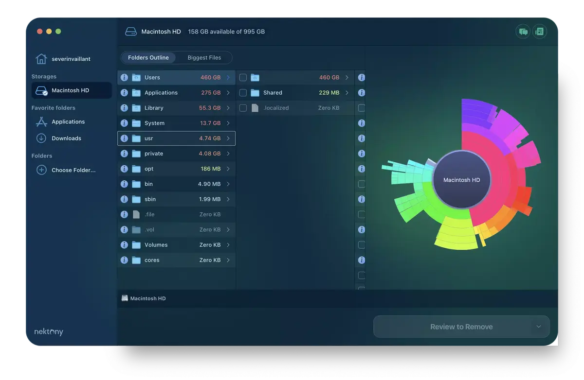 MacCleaner Pro Disk Space Analyser