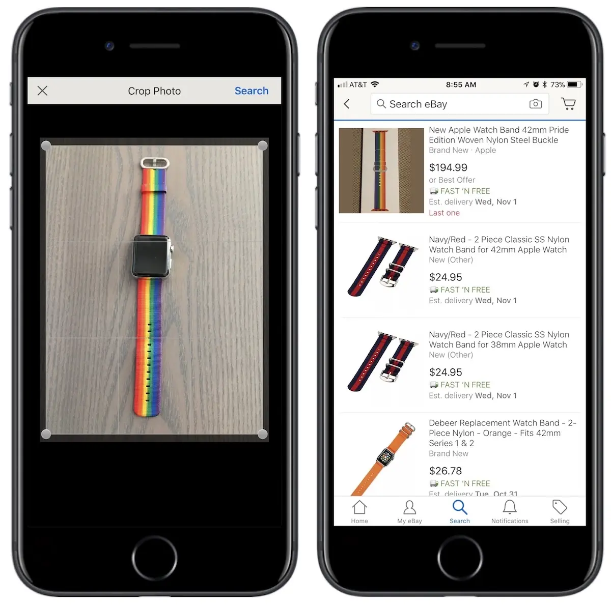 eBay lance une nouvelle fonction de recherche via l'appareil photo de l'iPhone