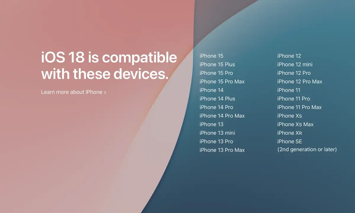 iOS 18 / iOS 18.1 : quels iPhone compatibles ? Quelles fonctionnalités (IA ou pas) ?