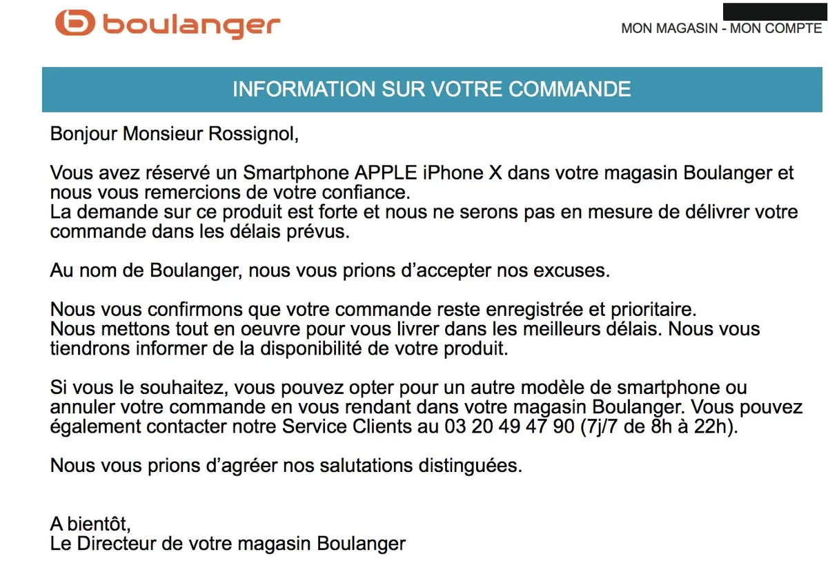 iPhone X : les délais de livraison fondent (et certains iPhone sont déjà arrivés en boutique)