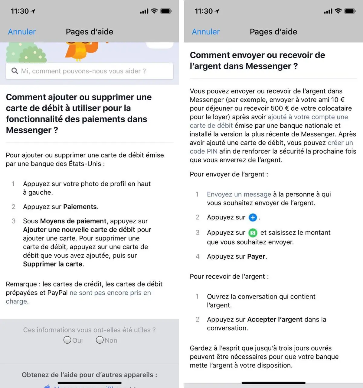 Facebook Messenger v. Apple Pay Cash : "dis, tu m'envoies 10 euros ?"