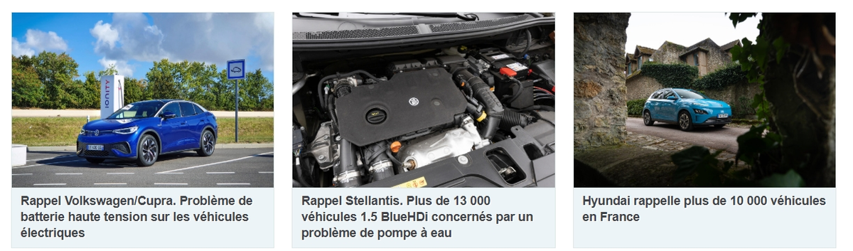 Campagnes de rappel - site largus