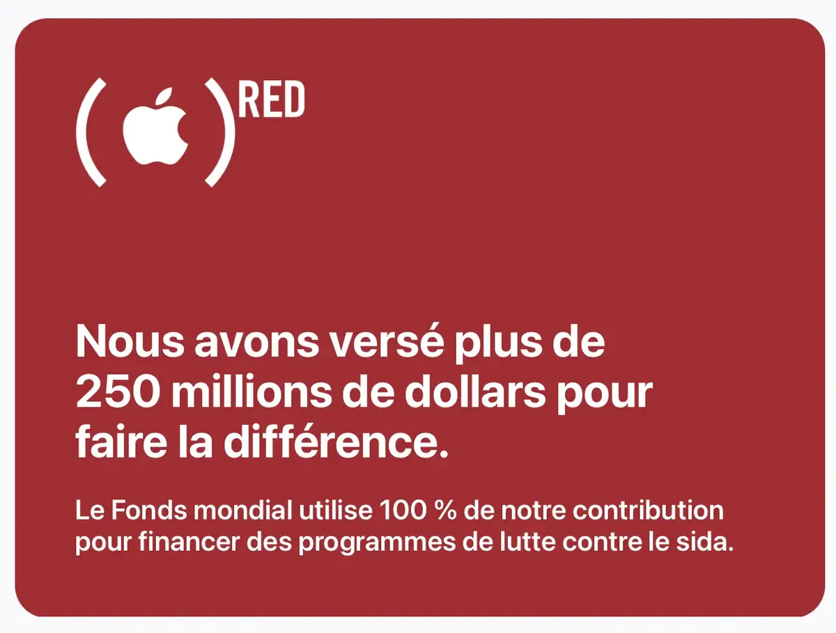 Lutte contre le Sida : Apple et (RED) relancent leur campagne, comment y participer ?