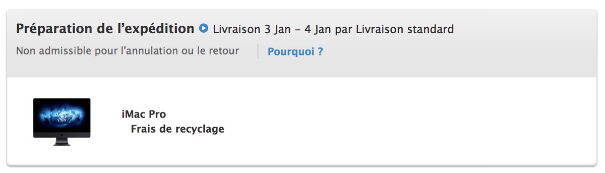 Les iMac Pro en "préparation pour l'expédition"