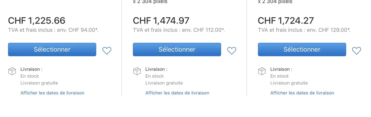 Pourquoi les prix suisses des produits Apple sont-ils "bizarres" depuis quelques jours ?