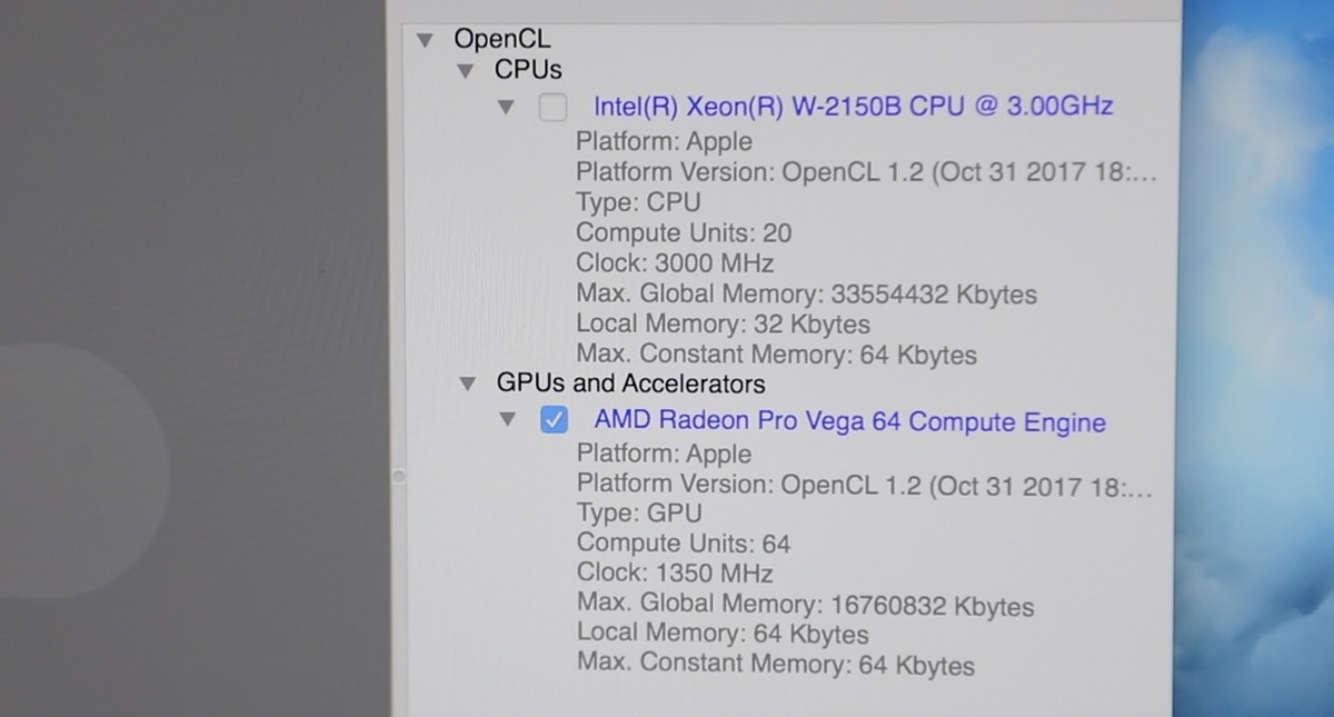 Test de l'iMac Pro 10 coeurs/Vega 64 (en vidéo) vs 8 coeurs vs Hackintosh (Vega64/i7 7700K)