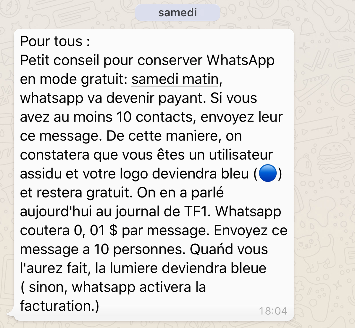 WhatsApp veut protéger les utilisateurs contre les messages en chaîne