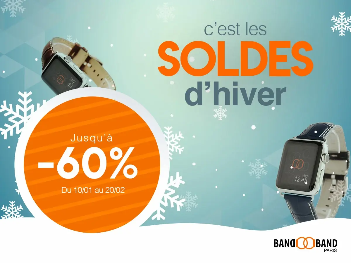 #soldes : jusqu'à -60% sur des bracelets et des accessoires pour Apple Watch