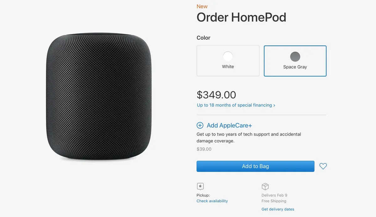 Le HomePod est disponible en précommande (mais pas en France)