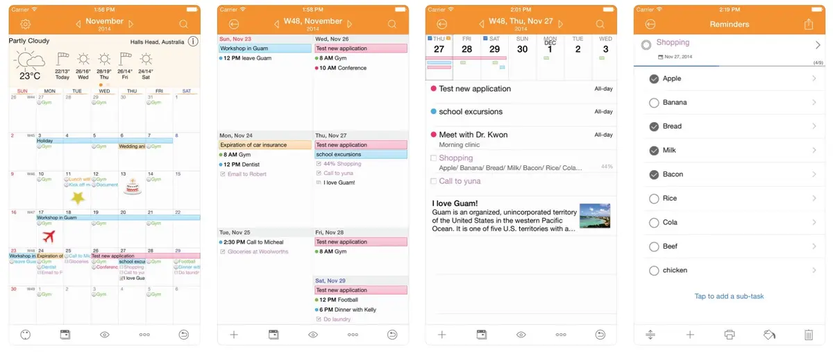 L'agenda Awesome Calendar disponible en ce moment à petit prix sur iPhone et iPad