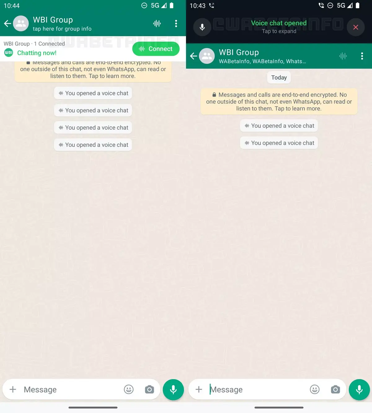 Les chats vocaux de groupe arrivent sur WhatsApp !