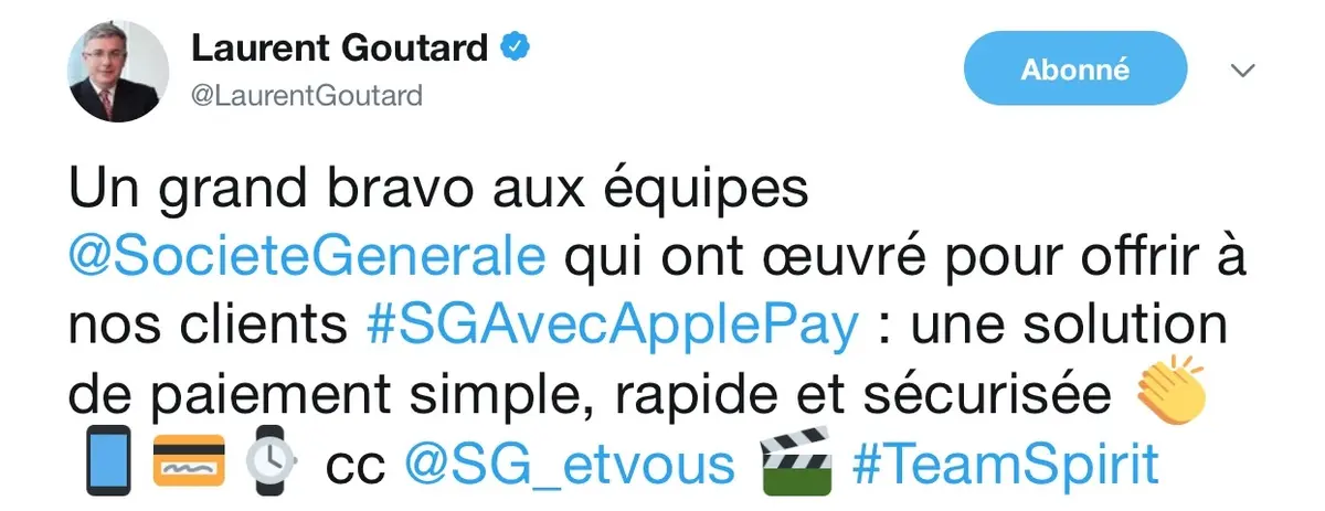 Apple Pay est disponible à la Société Générale !