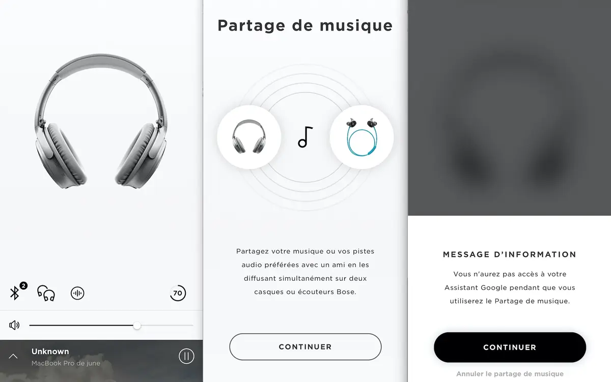 Les casques et écouteurs Bluetooth Bose peuvent désormais partager de la musique entre eux
