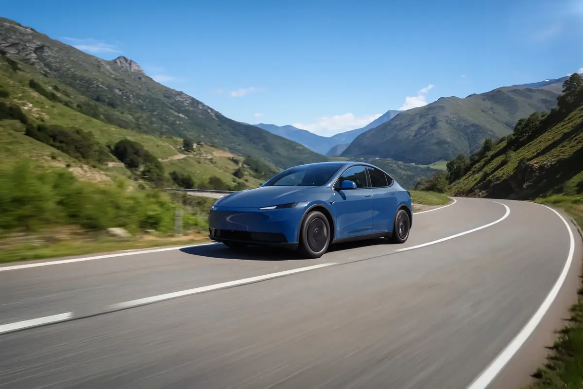 La Tesla Model Y a un nouveau bleu