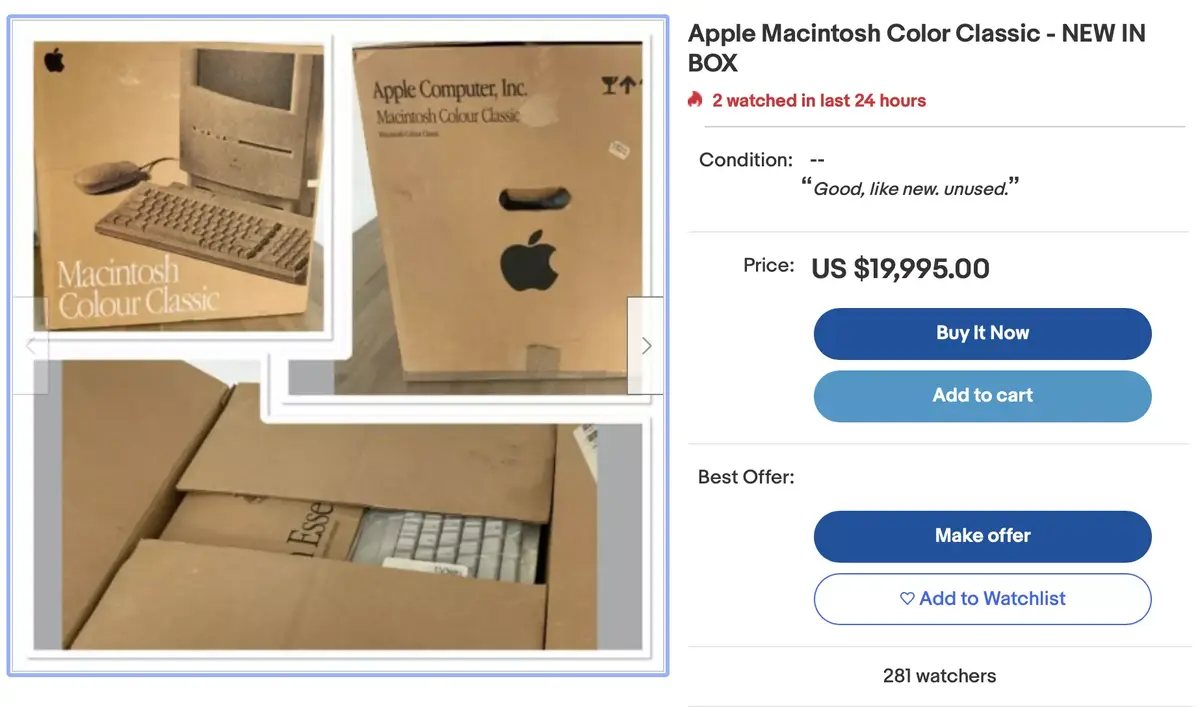 Un Macintosh Color Classic, pour 20 000 dollars sur eBay !