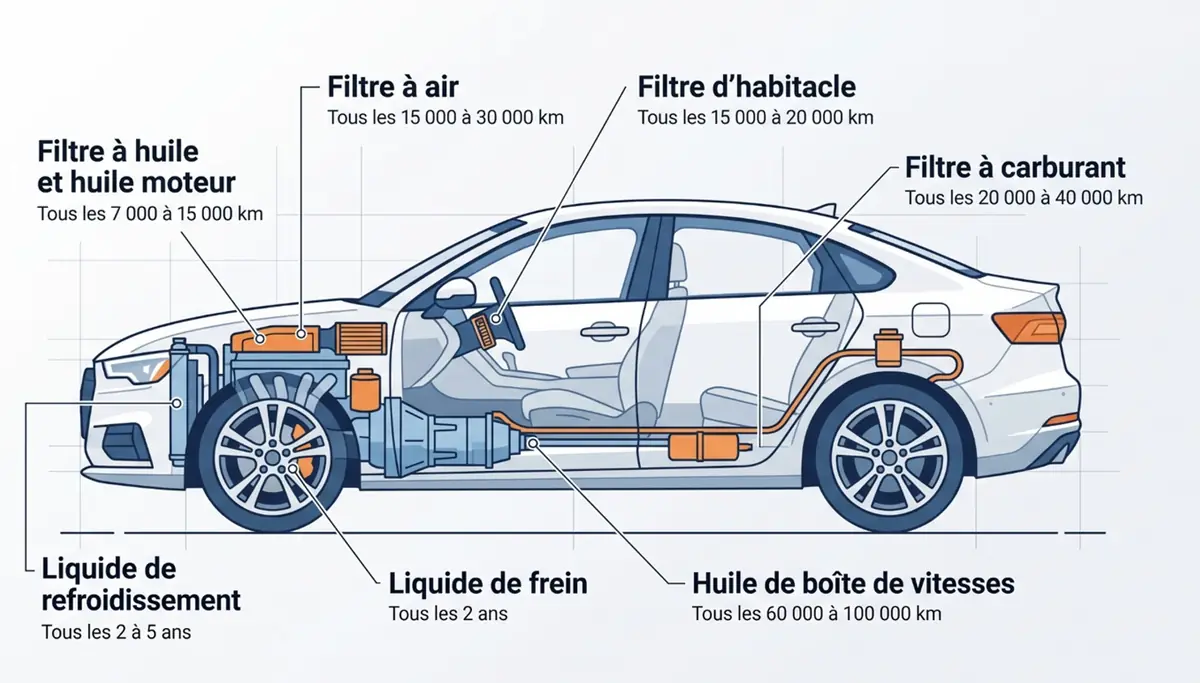 &Agrave; quelle fr&eacute;quence faut-il remplacer les filtres et fluides moteur&nbsp;?