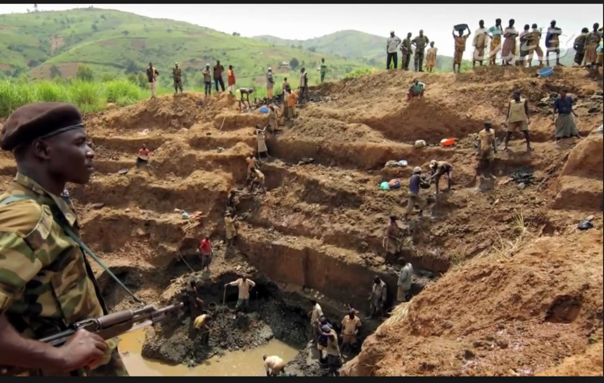 Exploitation d'une mine de Coltan au Congo