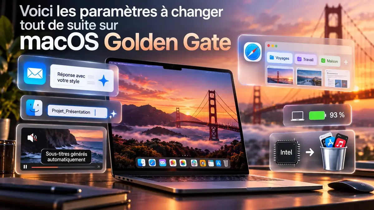 Voici les param&egrave;tres &agrave; changer tout de suite sur macOS 27 Golden Gate