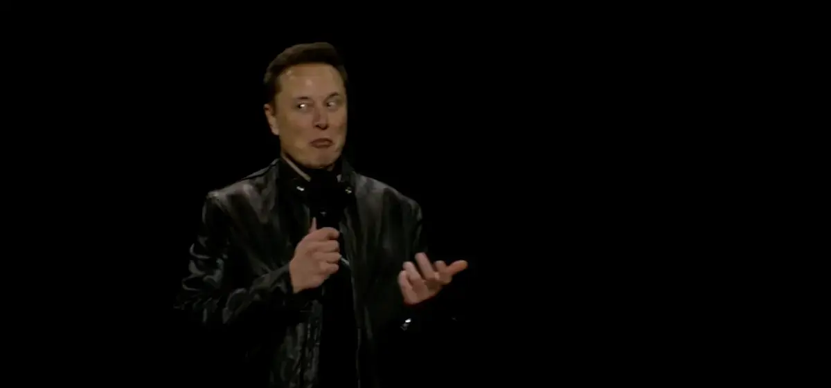 Elon Musk en pleine présentation