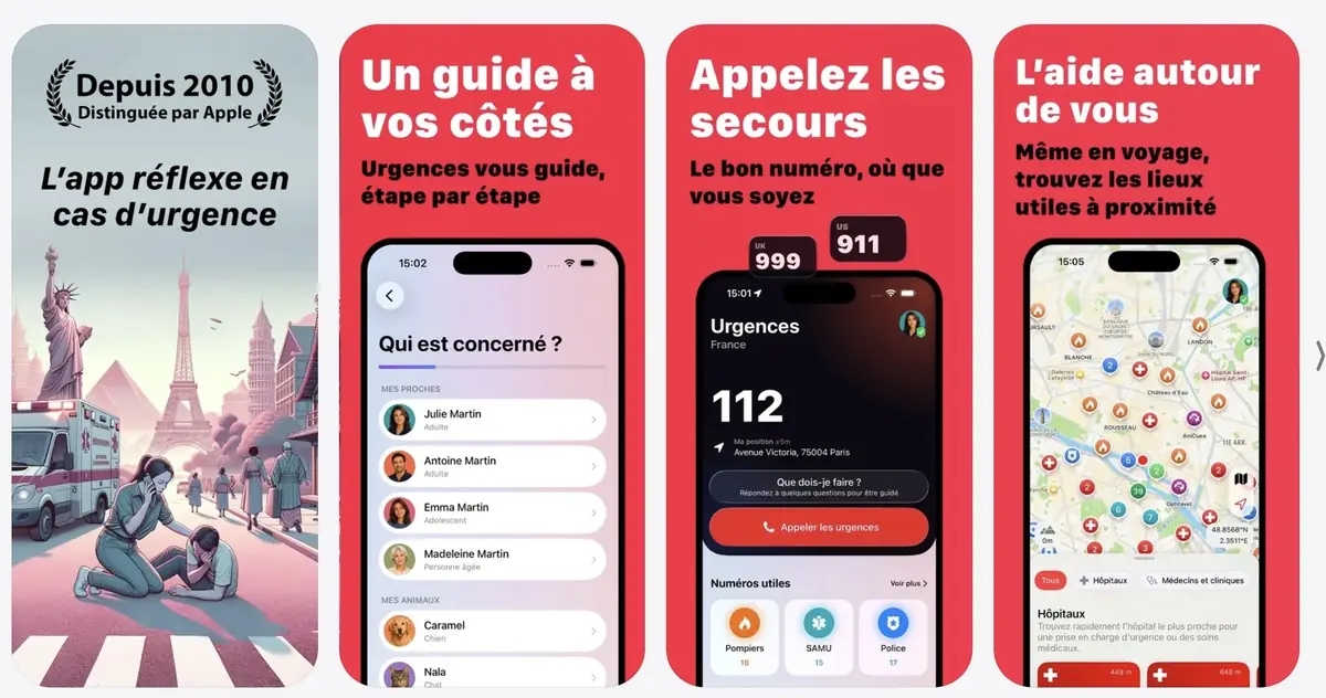 Urgences, l'app qui peut vous sauver la vie, affiche d&eacute;sormais les incendies (+ code promo)
