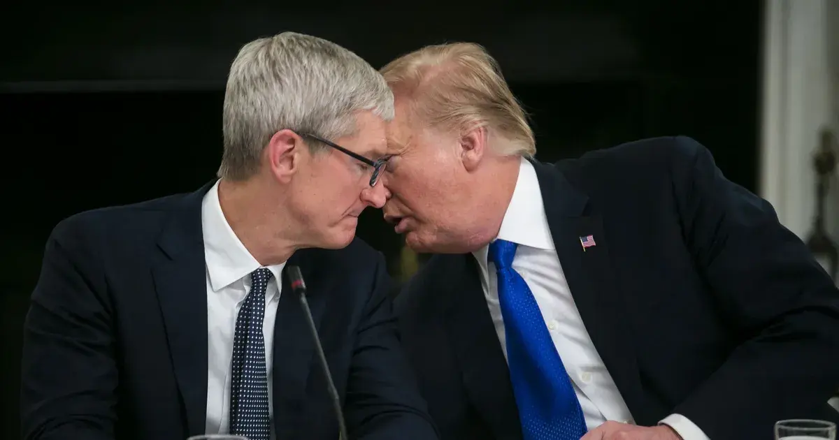 Tim Cook Donald Trump Apple Chine Taxes