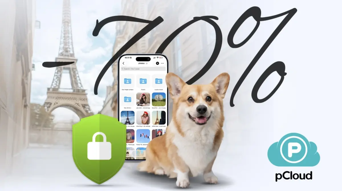 Vos fichiers prot&eacute;g&eacute;s &agrave; vie pour la F&ecirc;te Nationale&nbsp;: pCloud &agrave; -70%&nbsp;!
