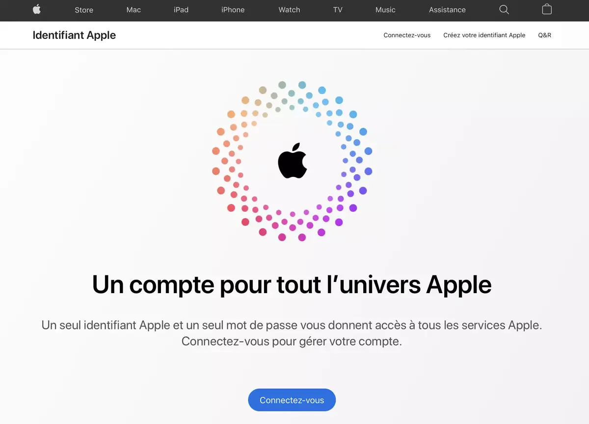 Apple simplifie sa page web pour "gérer son identifiant Apple" (et autres informations de sécurité)