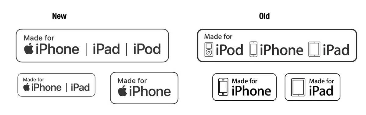 Les petits logos "Made For iPhone" (MFi) vont changer (Adieu les pictos !)