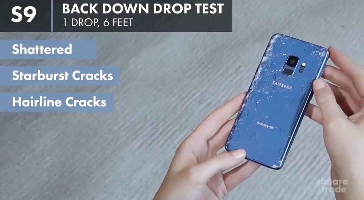 Le Galaxy S9 légèrement plus solide que l'iPhone X, selon SquareTrade (vidéo)